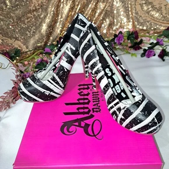 NIB Abbey Dawn Zip It Platform Heel - Picture 6 of 10